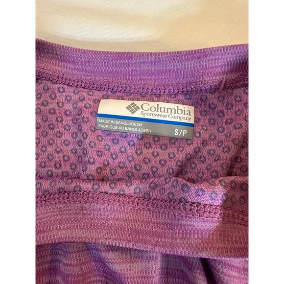 Columbia Purple Omni-Wick Performance Tee Active Outdoor Sport Top S - Picture 4 of 6
